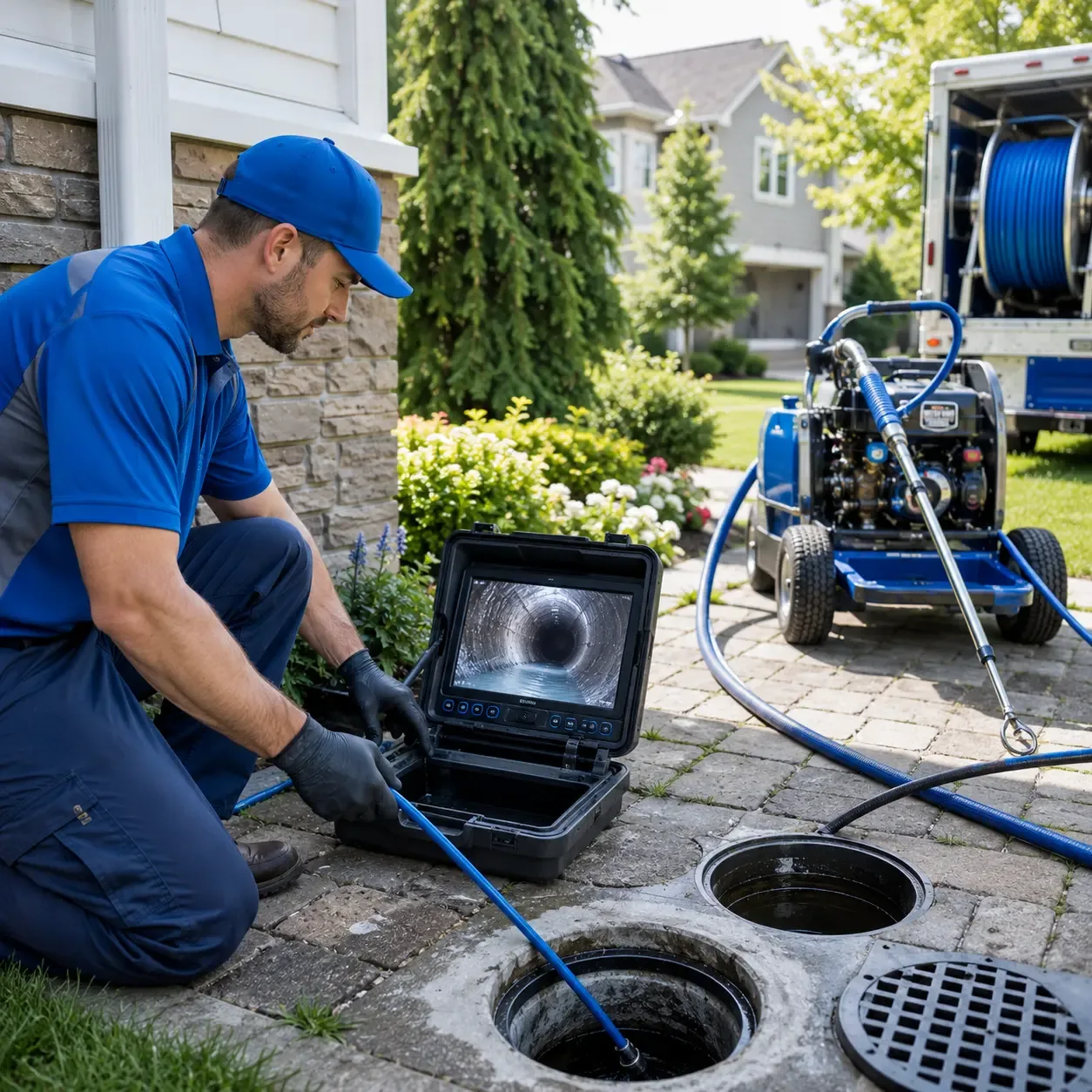 Outdoor drain cleaning professionals serving New Castle, VA